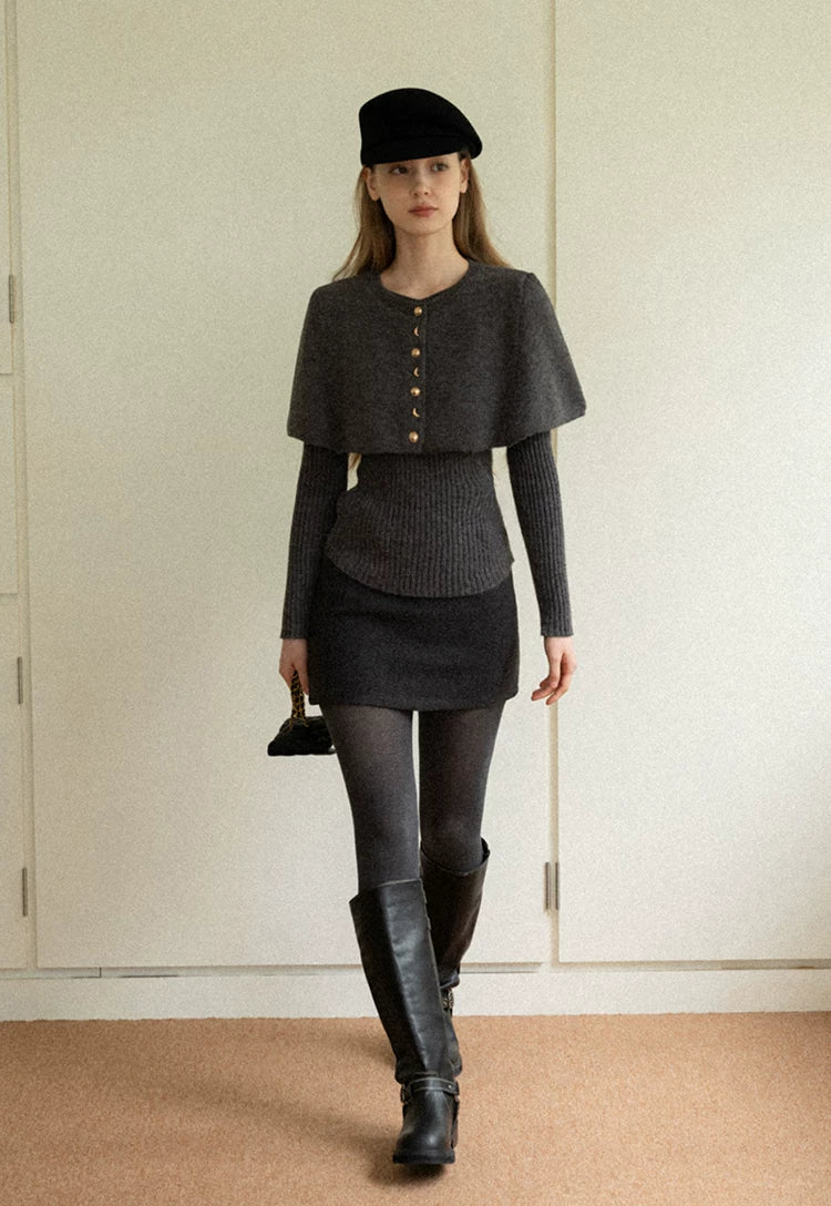 EGGKA Simple High-end Temperament Casual Skirt