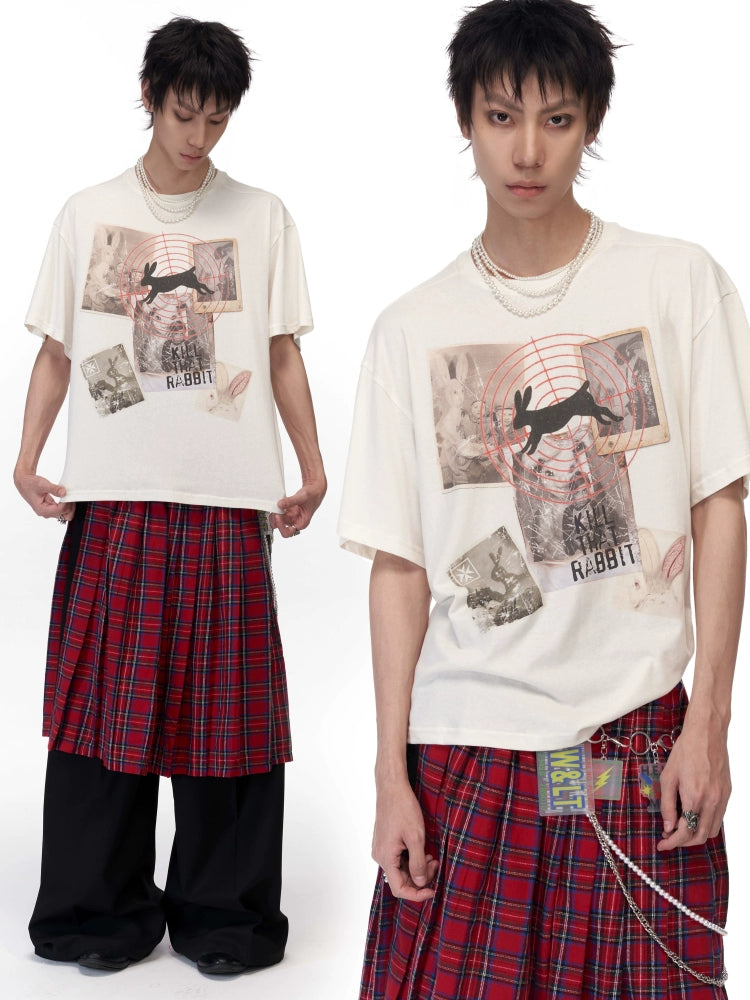 Imdelusion Light Loose Cute Rabbit Tee