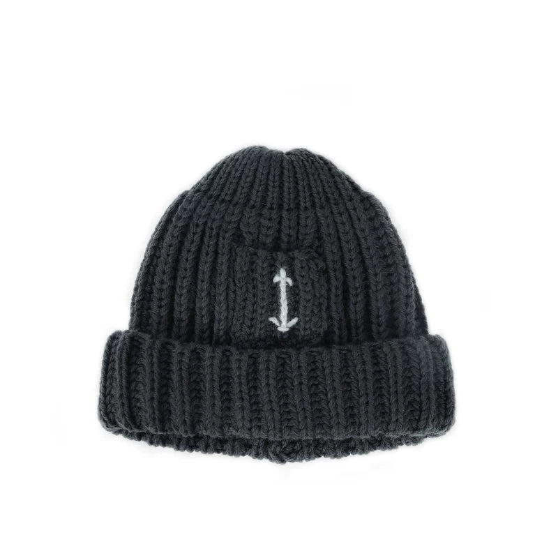 THE HOBOO Japanese Knitted Anchor Wool Cap