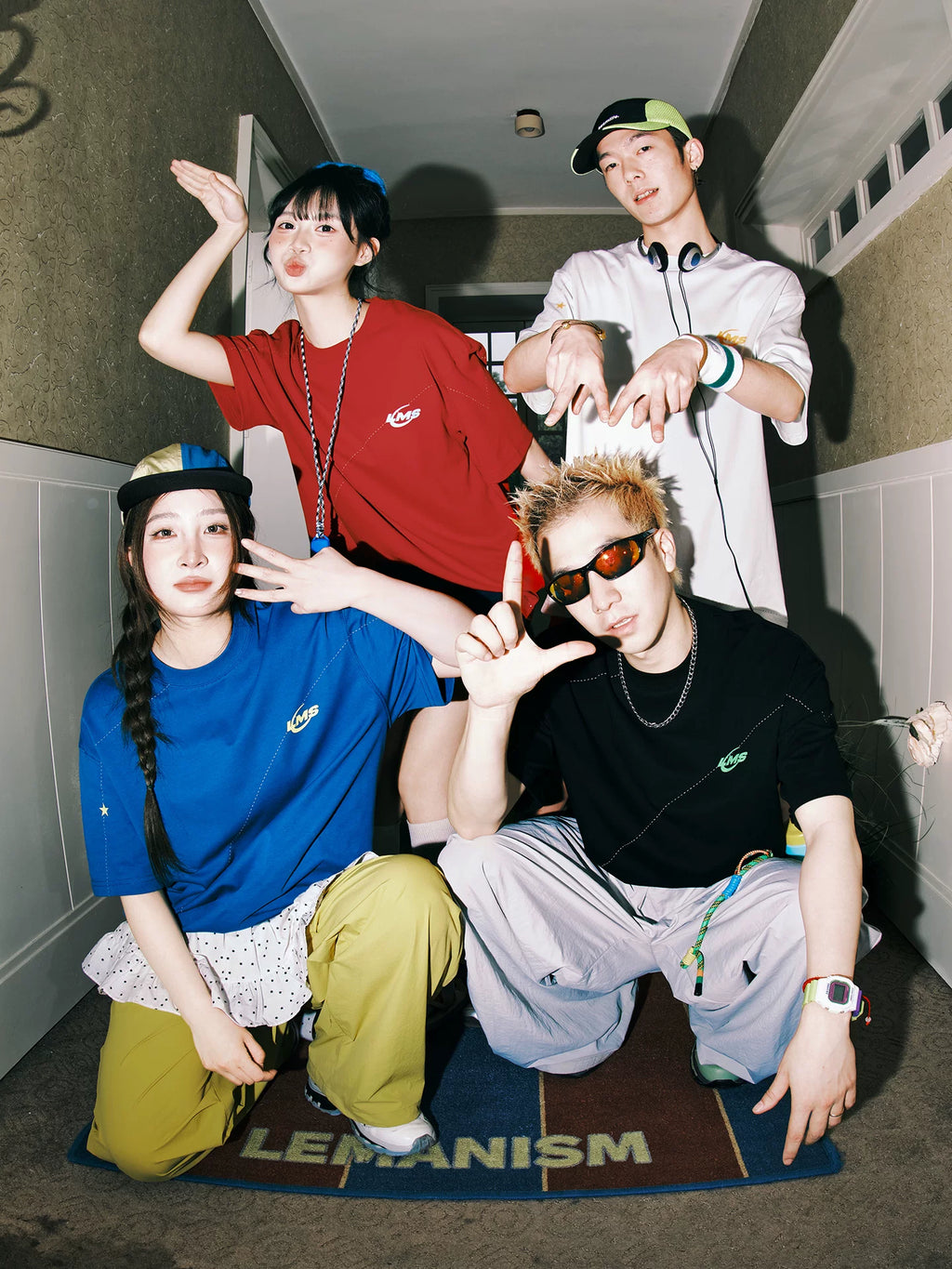 Lemanism Retro Bright Line Loose Tee