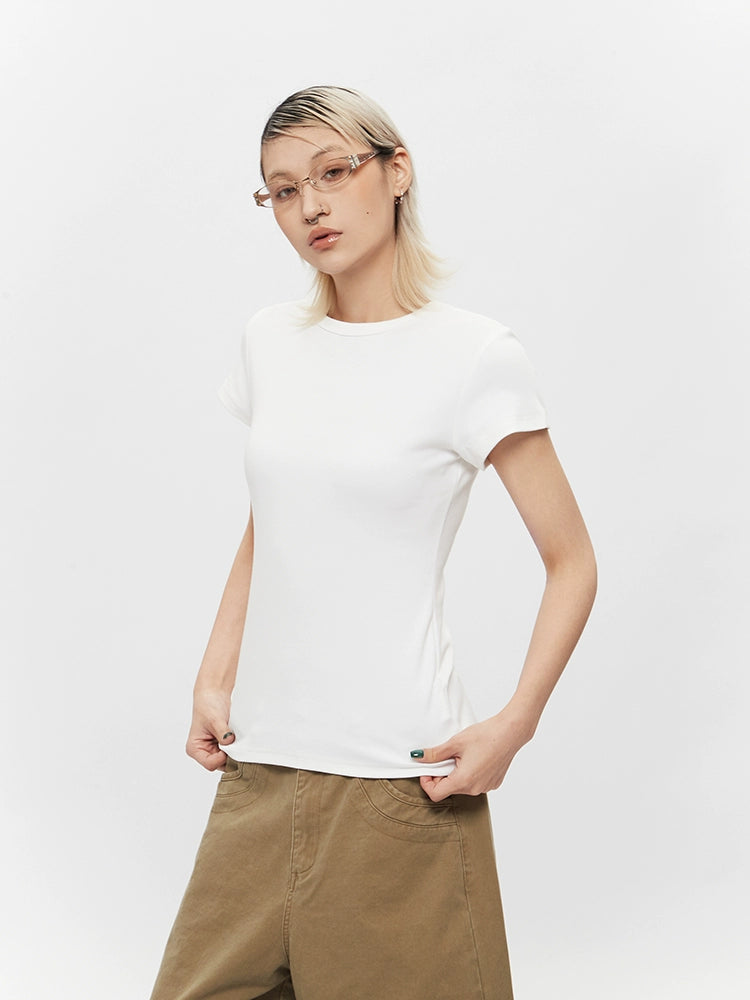 AIRHOOD Casual Slim-fit Front Shoulder Tee