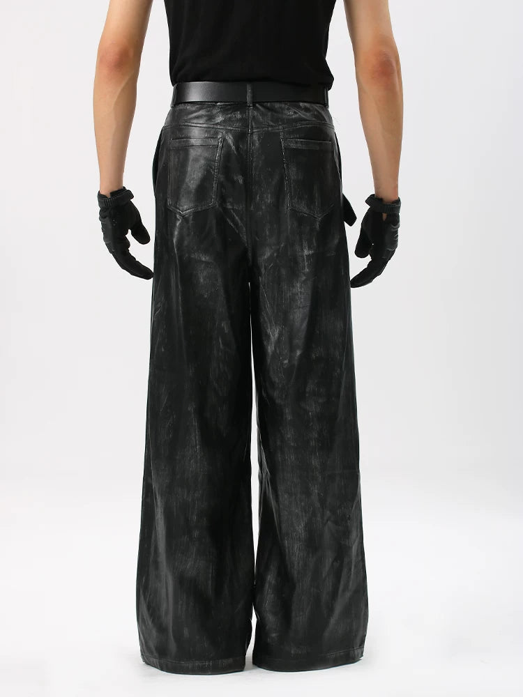 NUndeFineD Senior Sense Gradual Change Color Straight Loose Wide Leg Pants