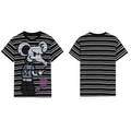 DND4DES Bad Mouse Slim Stretch Print Striped Tee