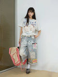 EeeeArtmonster Loose Graffiti Lamb Tee