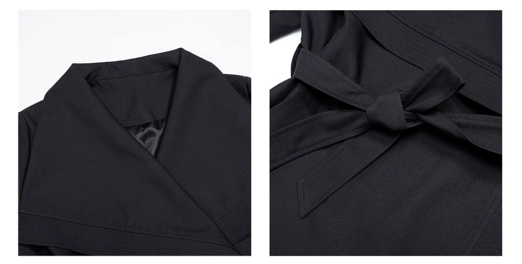 Audwyn Loose and Thin Lace-up Waist Suit Coat