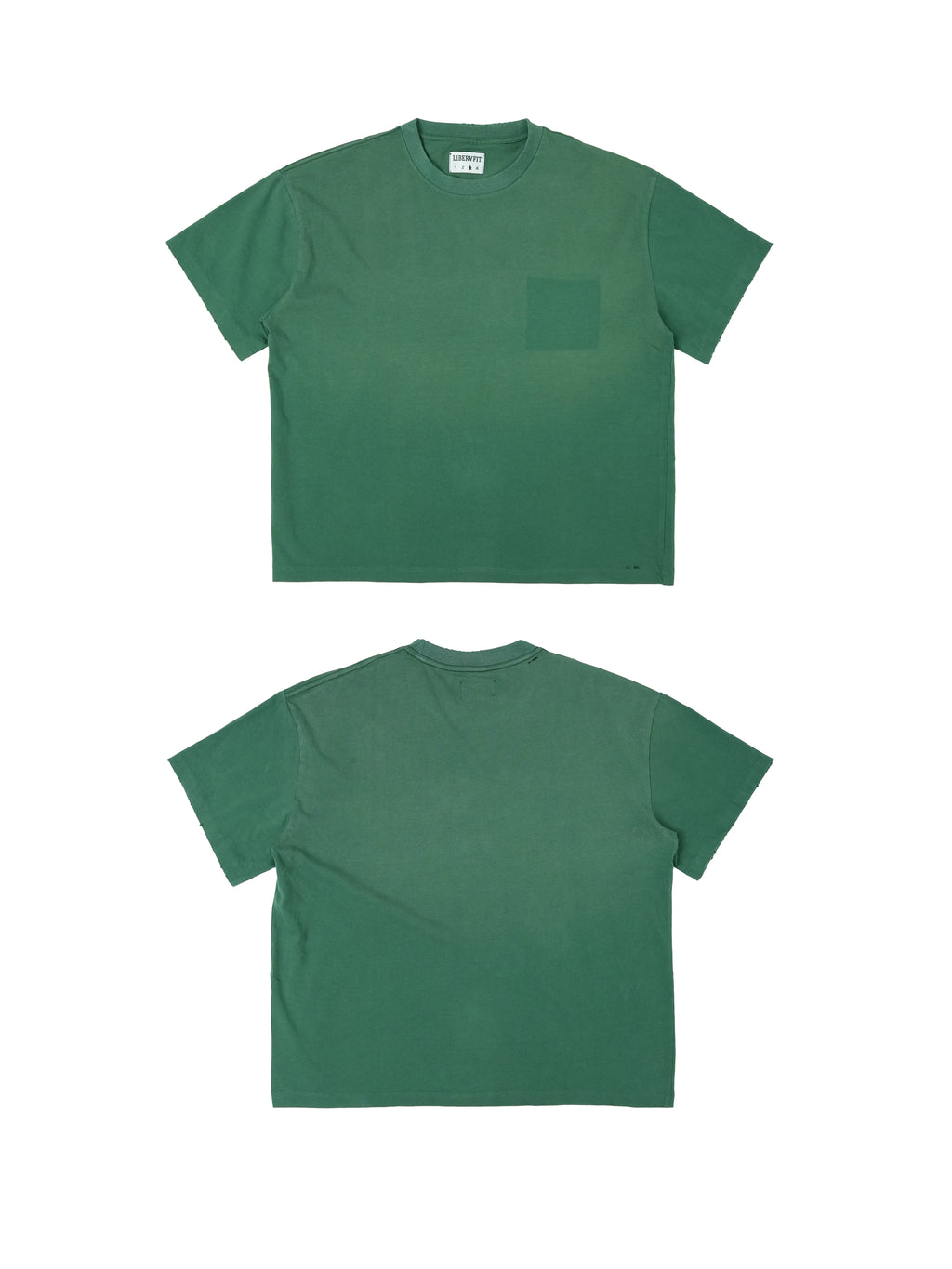 LIBERAFIT Simple Old Round Neck Casual Tee