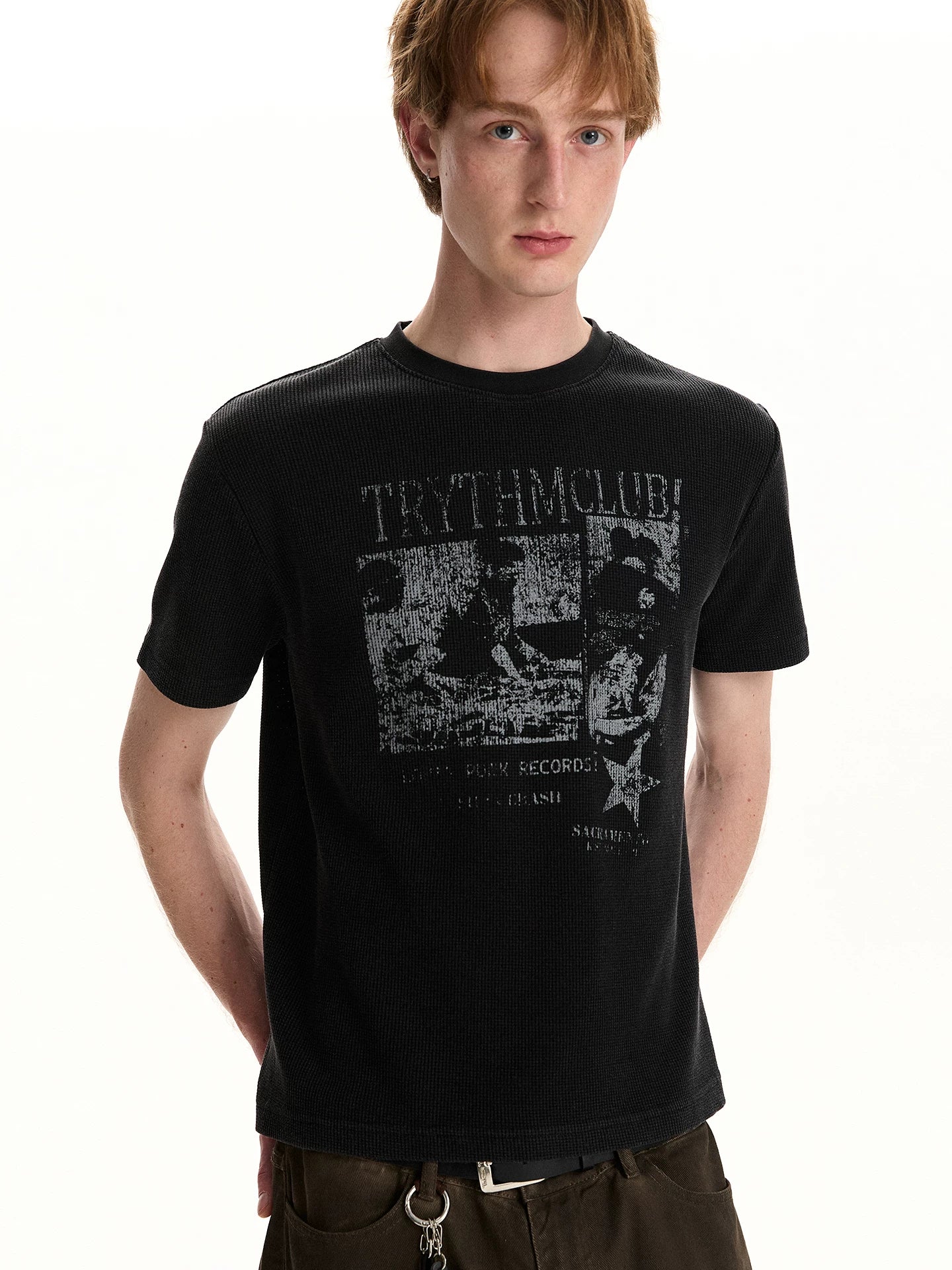 A PUEE Street Retro Vintage Print T-Shirt – Slim Fit Skin-Friendly Top