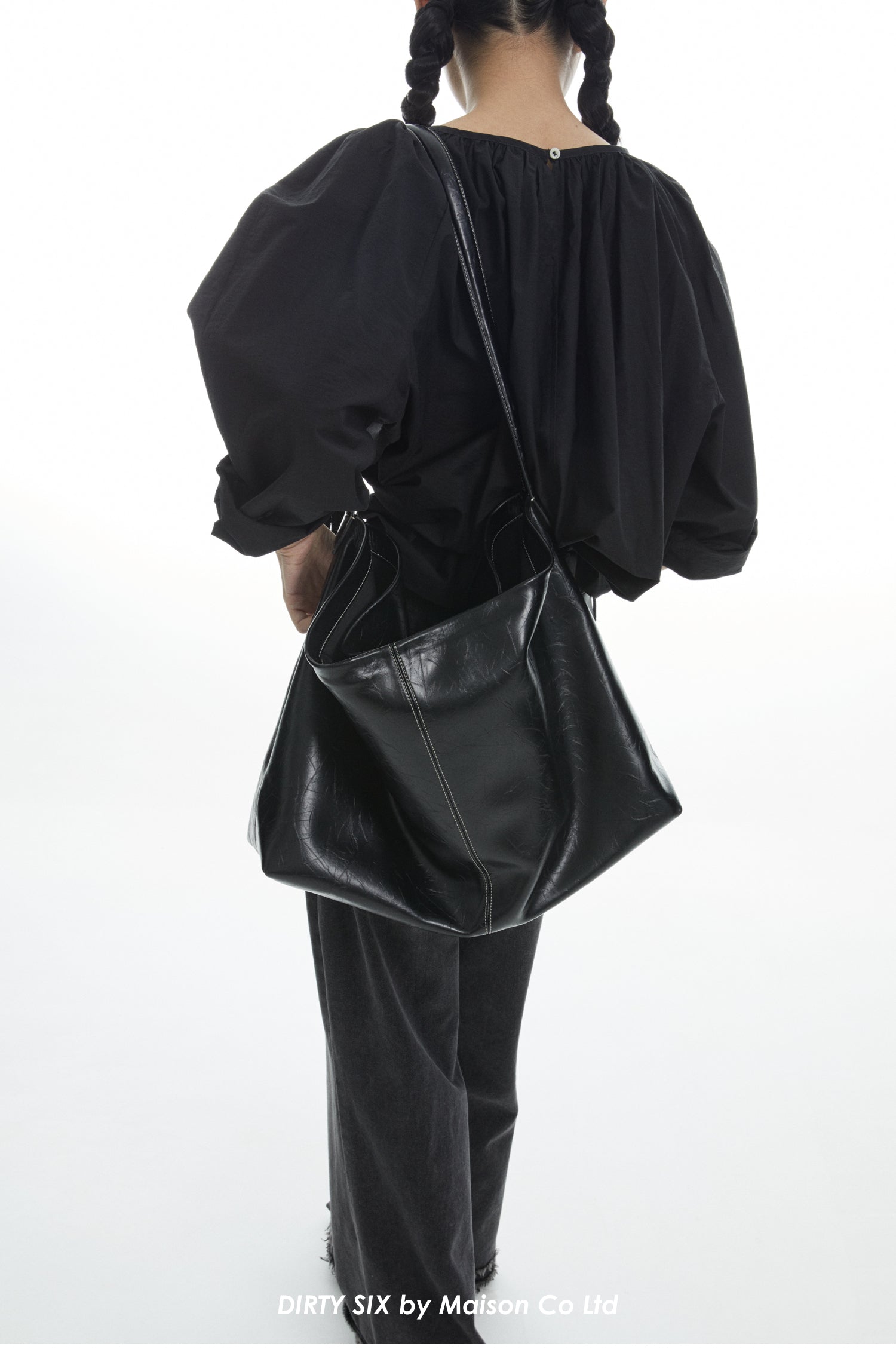 DirtySix Cow Leather Jill big pocket cowhide soft leather tote bag