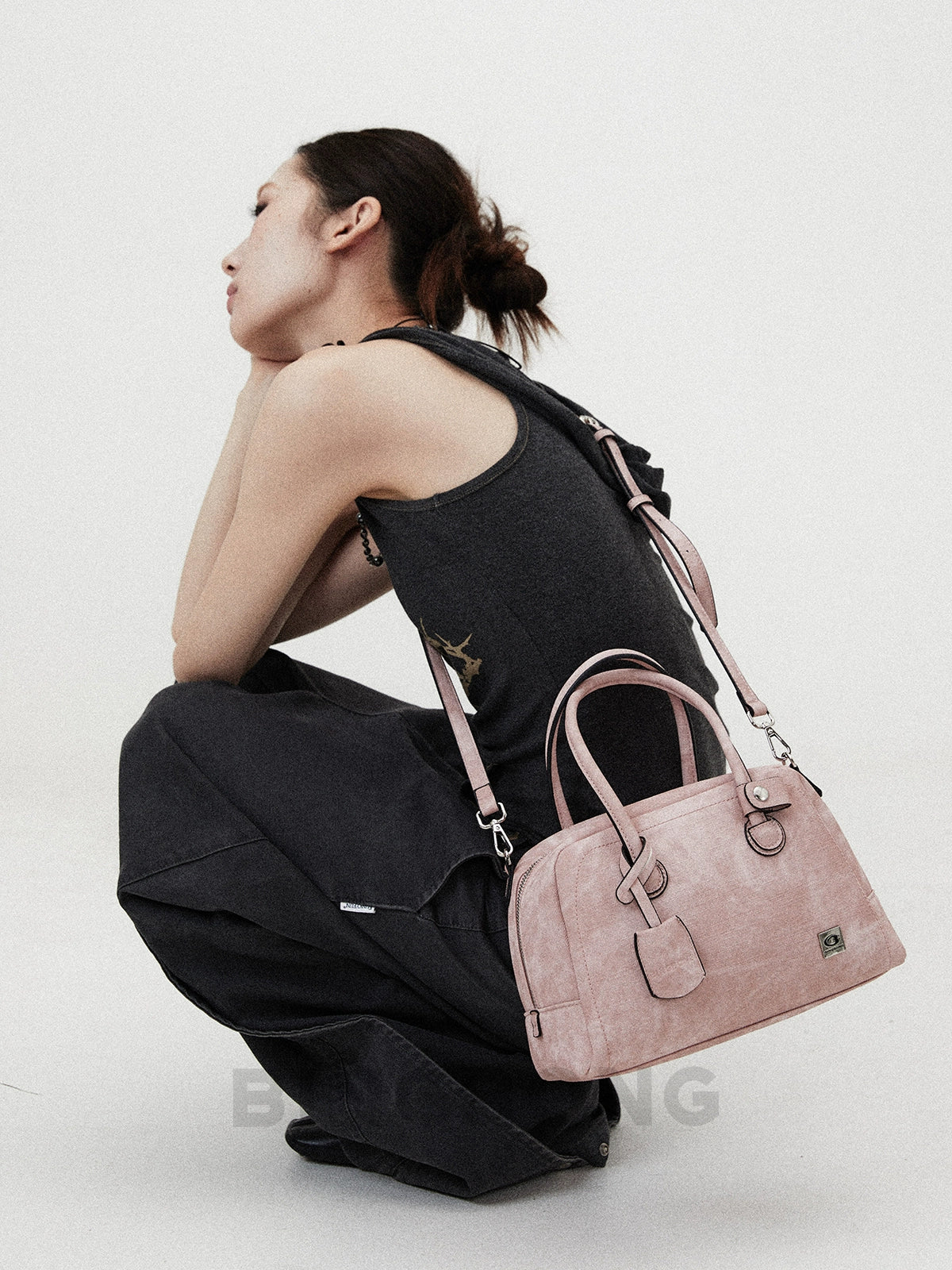 BINGBONG Retro Pillow Bag Shoulder Messenger Bag