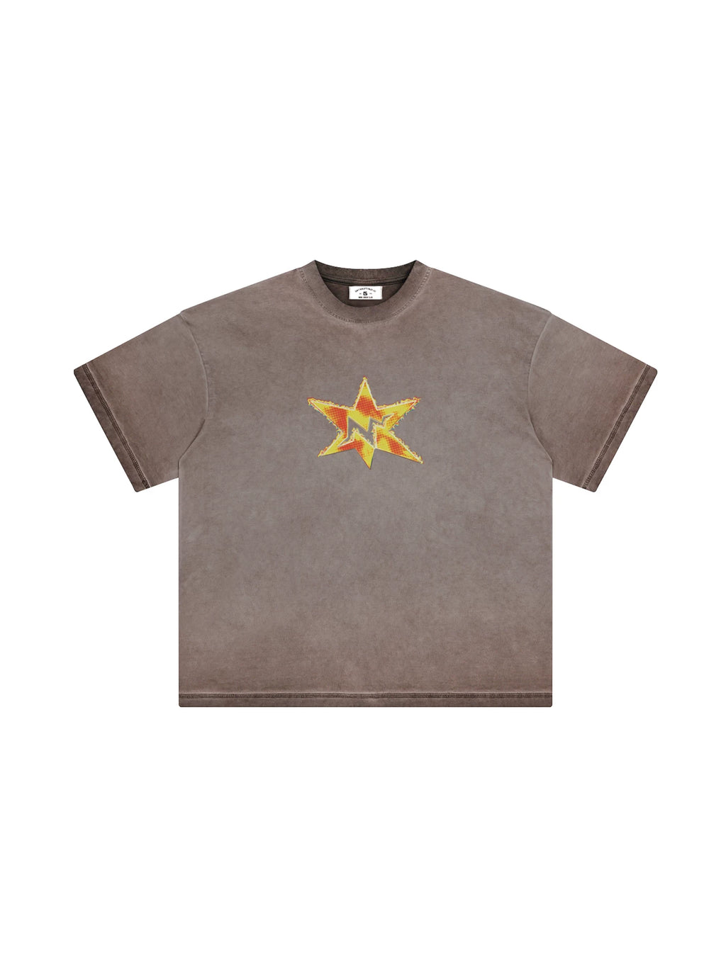 MindError Flame Star Print Gradual Change Tee