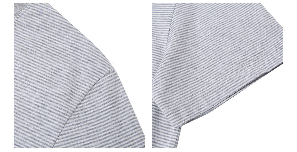 EME Retro Letter Print Striped Tee