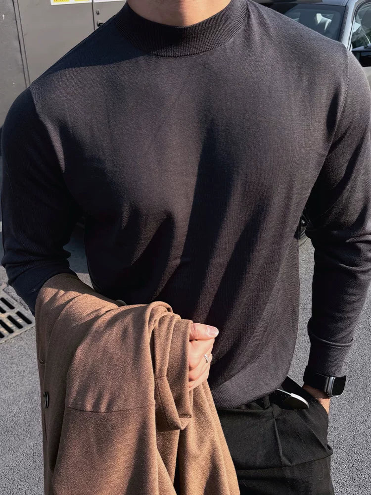 ZOZOFOREST Old Money Base Warm Crew Neck Sweater