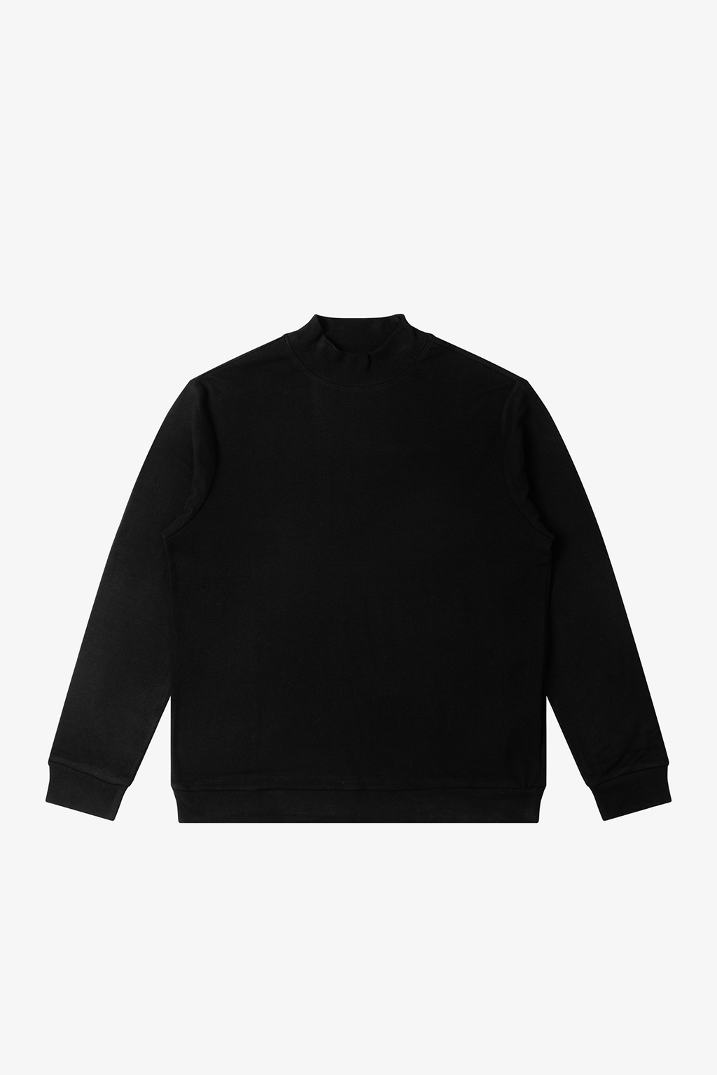 NO LOGO Round Neck Half Turtleneck Warm Long Sleeves