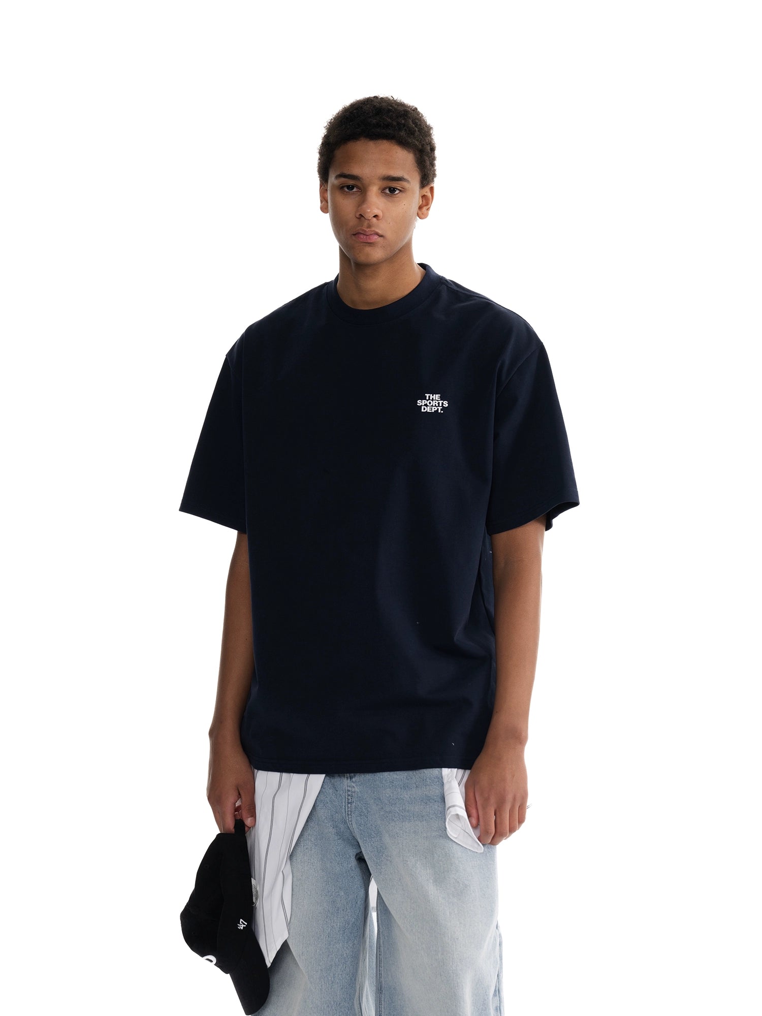 Loopsoon Back Letter Print Loose Casual Tee