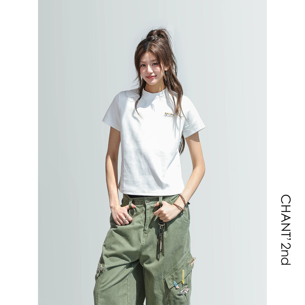 CHANT2nd Puppy Print Front Shoulder Tee