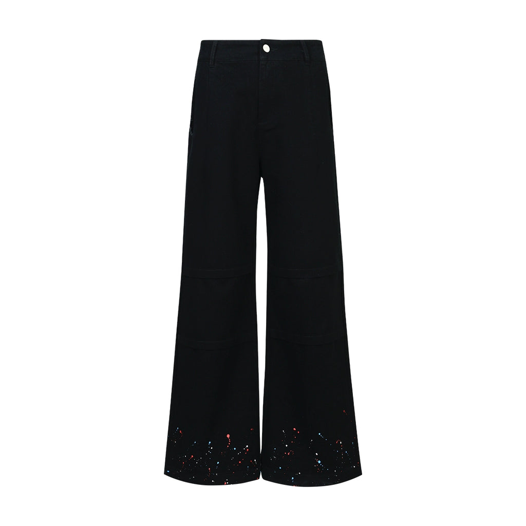 FUNKYFUN Starry Sky Shining Ink Printing Design Twill Jeans