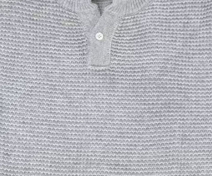 EME Vintage Waffle Small V-Neck Long Sleeve