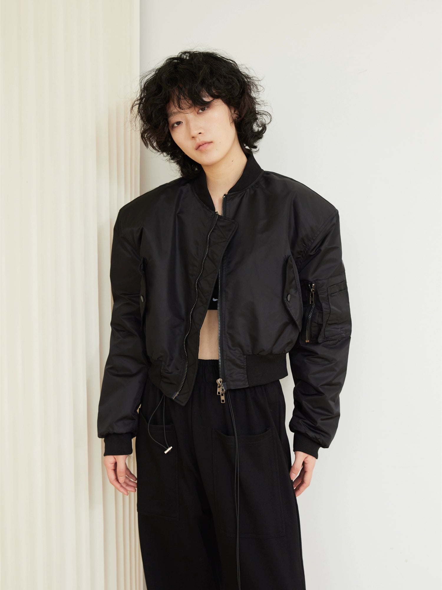 SUNYVONNE Thickened Zipper Short Cotton-padded Jacket