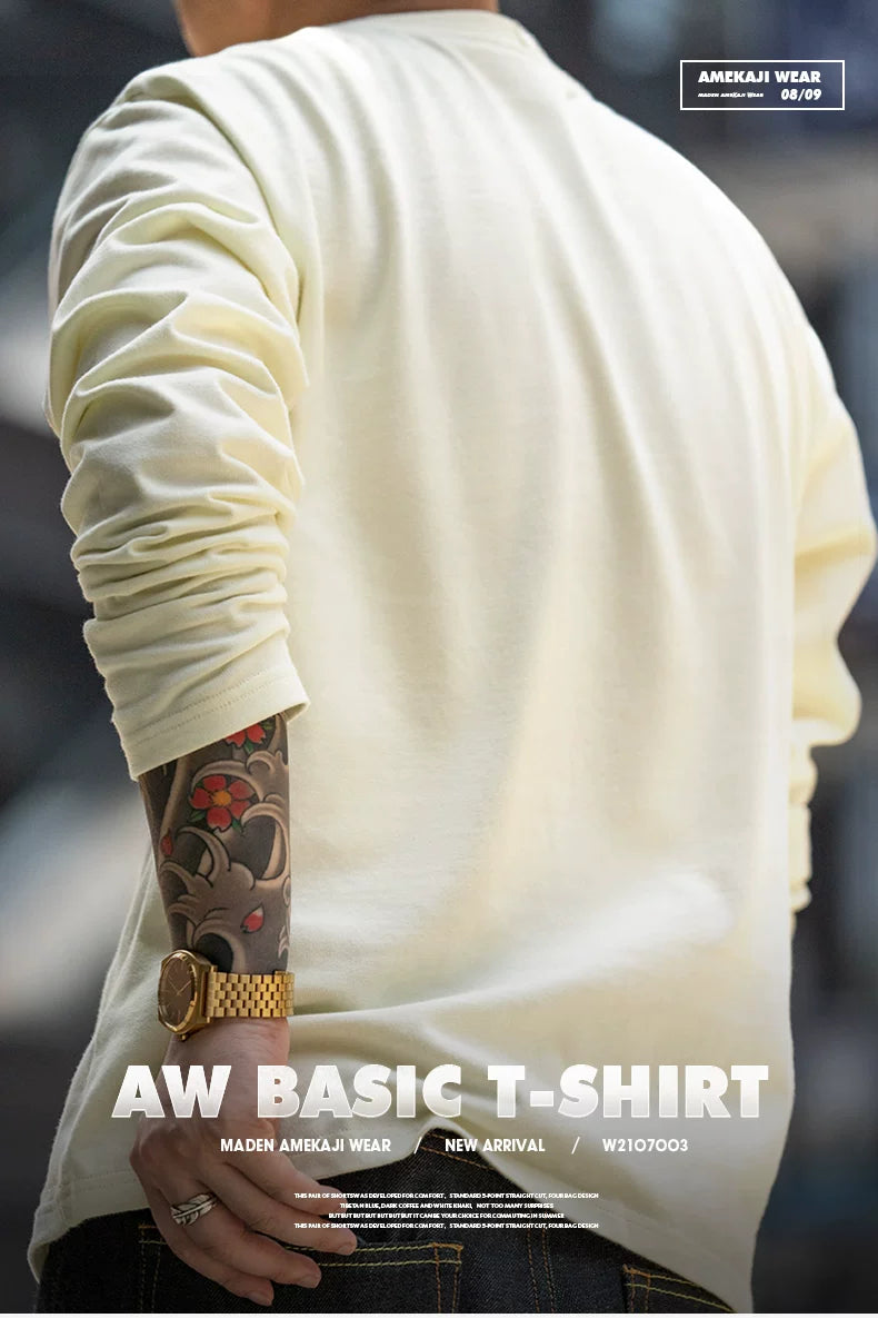 Madden pure cotton heavy long-sleeved T-shirt