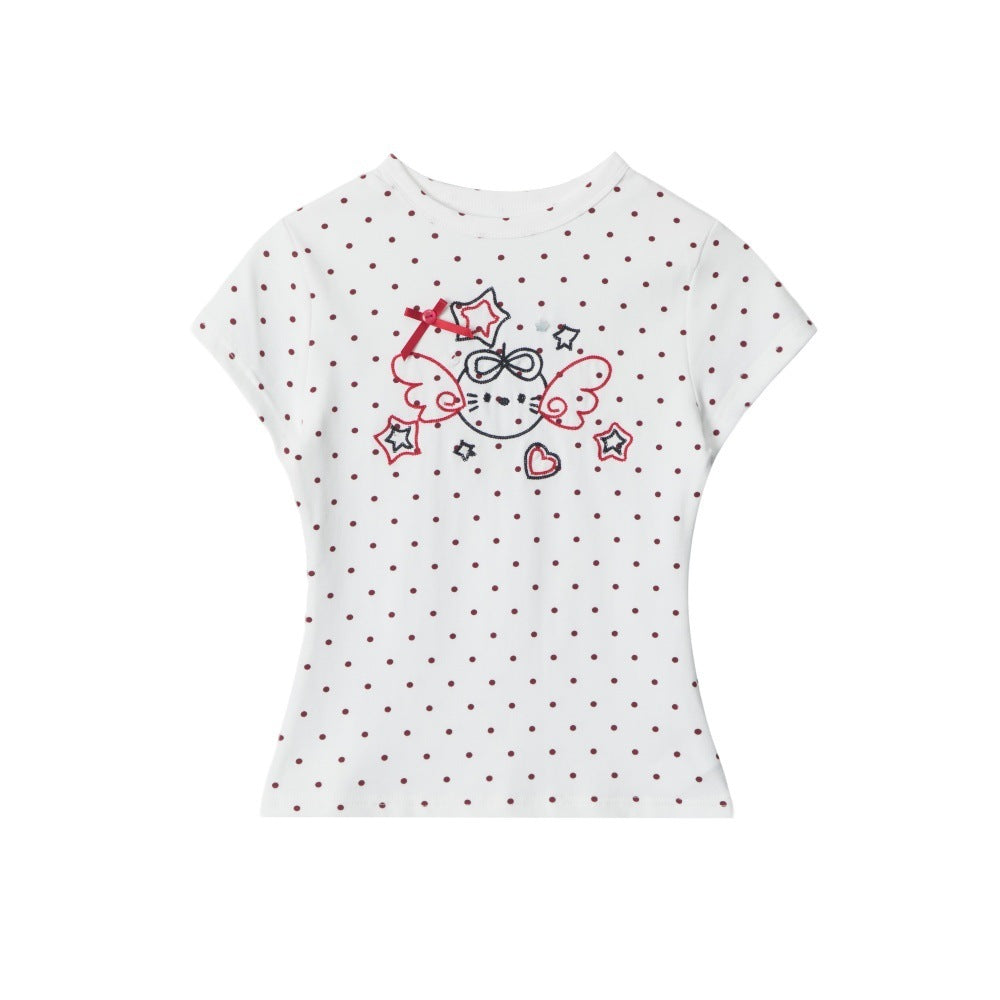 HeyHenry Polka Dot Slim Slim Versatile Tee