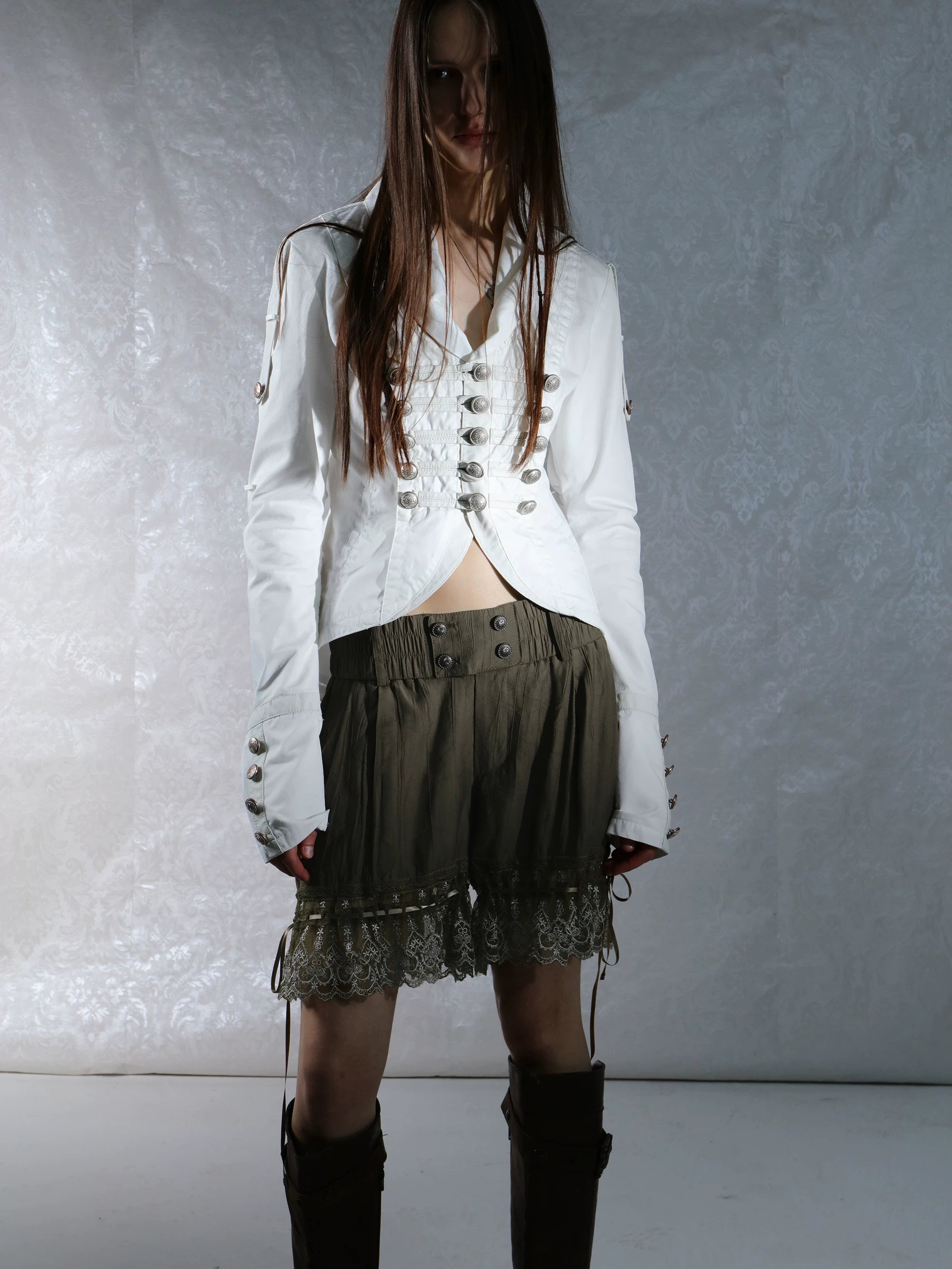 DoublePunch Leather Short Long-sleeved Jacket