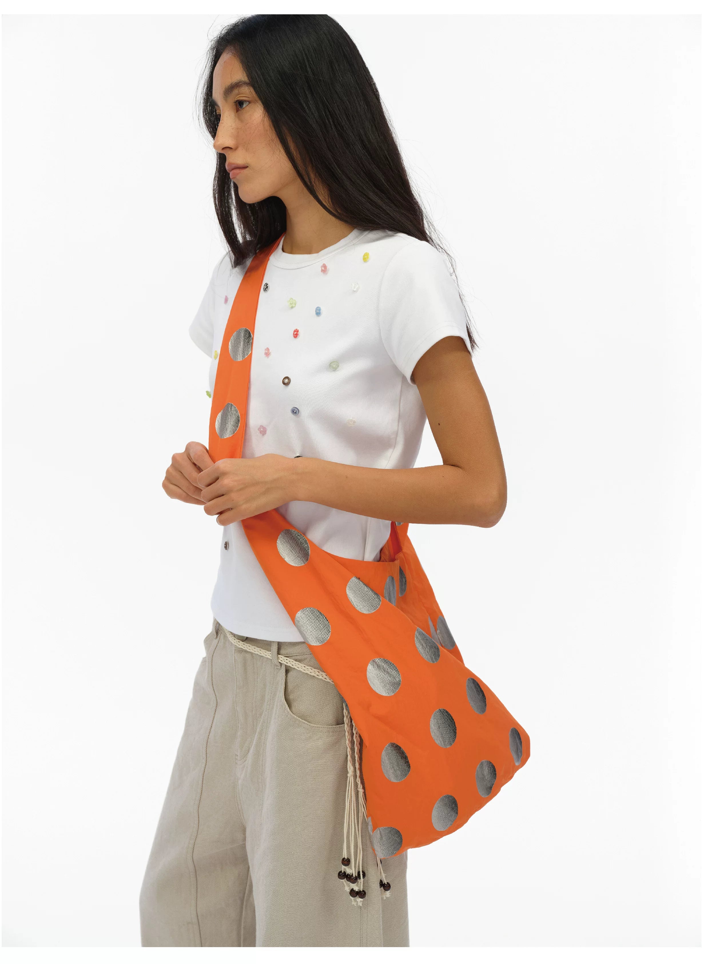 Oinimi Three-dimensional Gradual Change Polka Dot Messenger Bag
