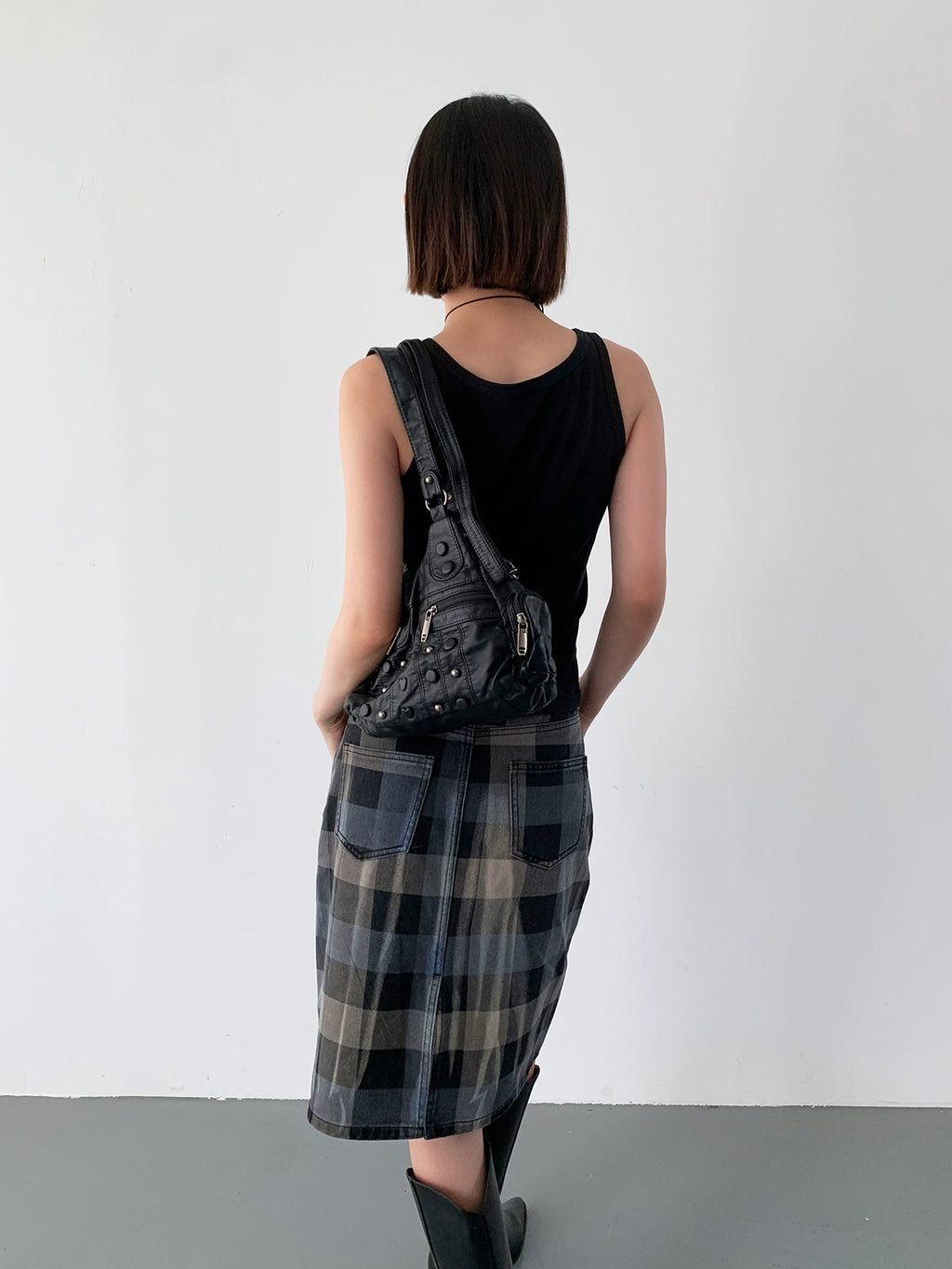 BINGBONG Shoulder Messenger Bag Y2k Soft Leather Underarm Bag