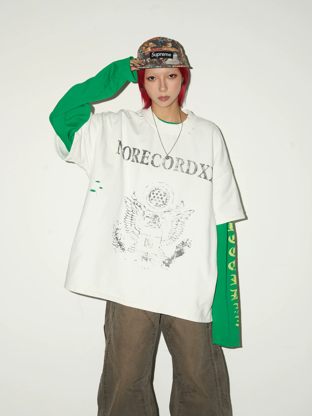 MICHINNYON Letter Print Casual Loose Long Sleeve