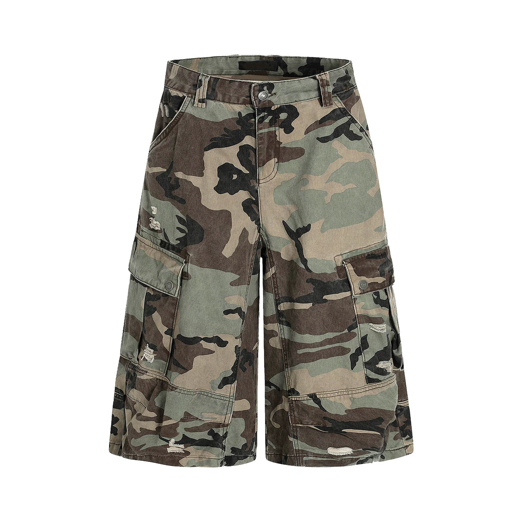 MT99 Three-dimensional Wear Multi-pocket Camouflage Shorts