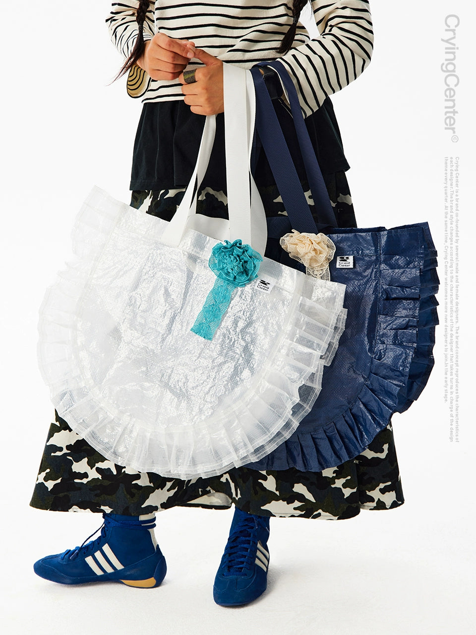 CryingCenter Shell Pleated Woven Bag