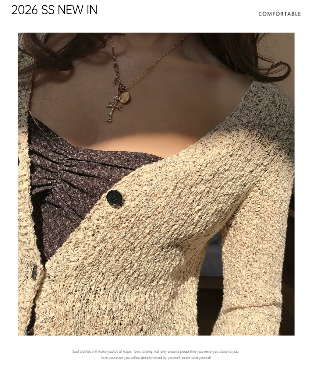Audwyn Vintage Slim Skinny Knitted Long Sleeves