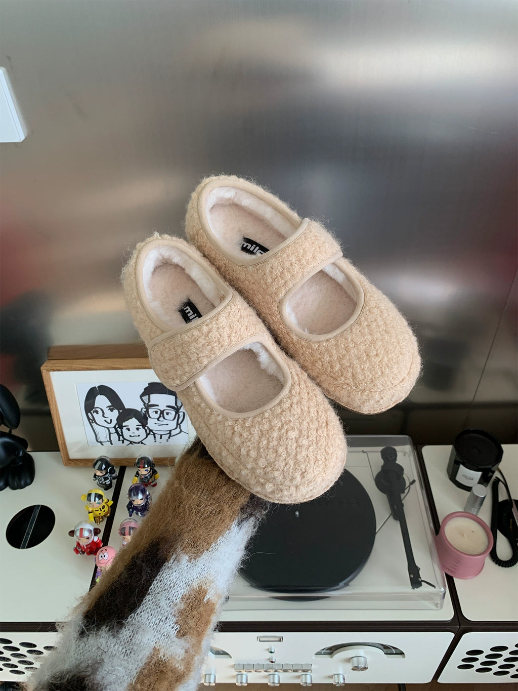 Milooey Fleece One-pedal Fluffy Shoes