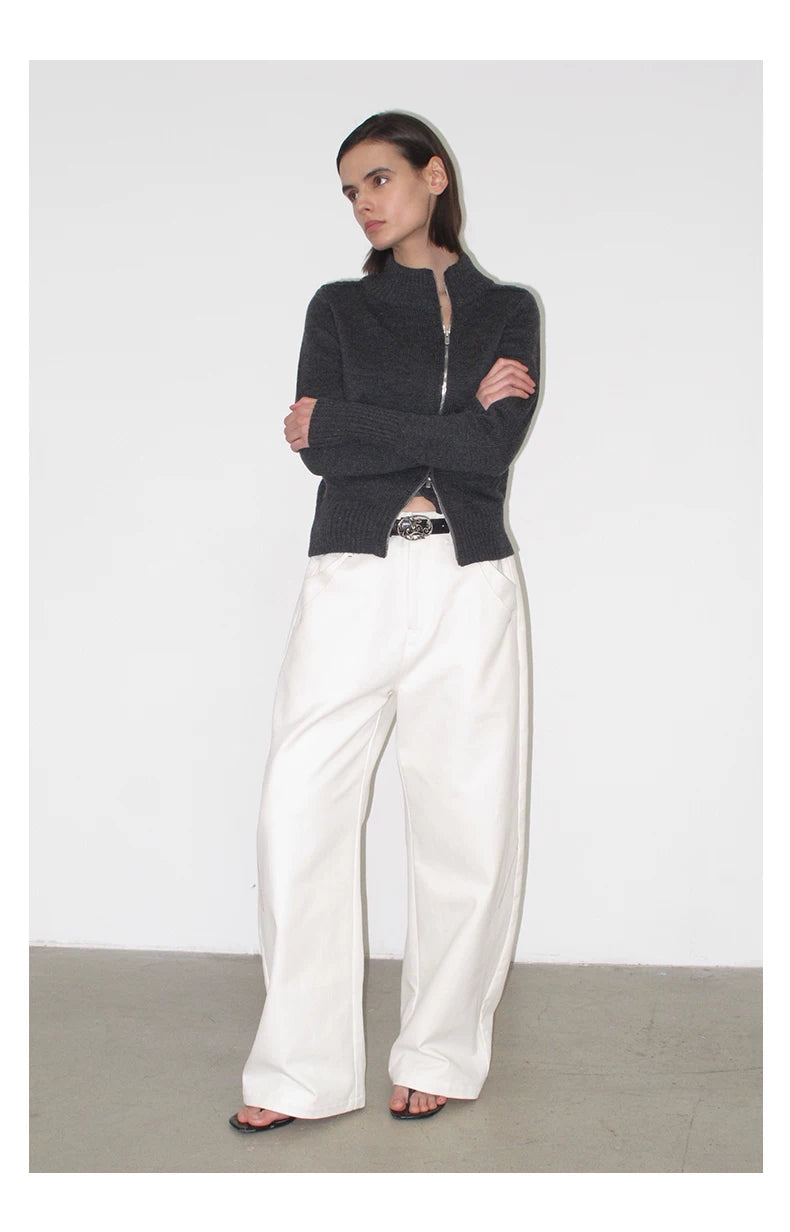 NOT UGLY Versatile Shoulder Cardigan Knit Sweater