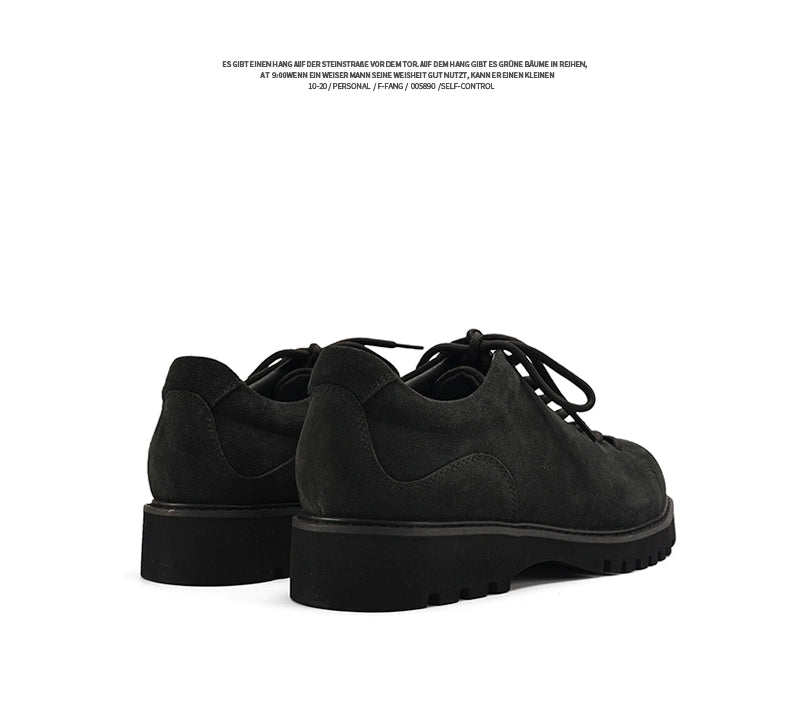FANGSANHUO Anti-suede Thick-soled Vintage Cargo Round-toe Shoes