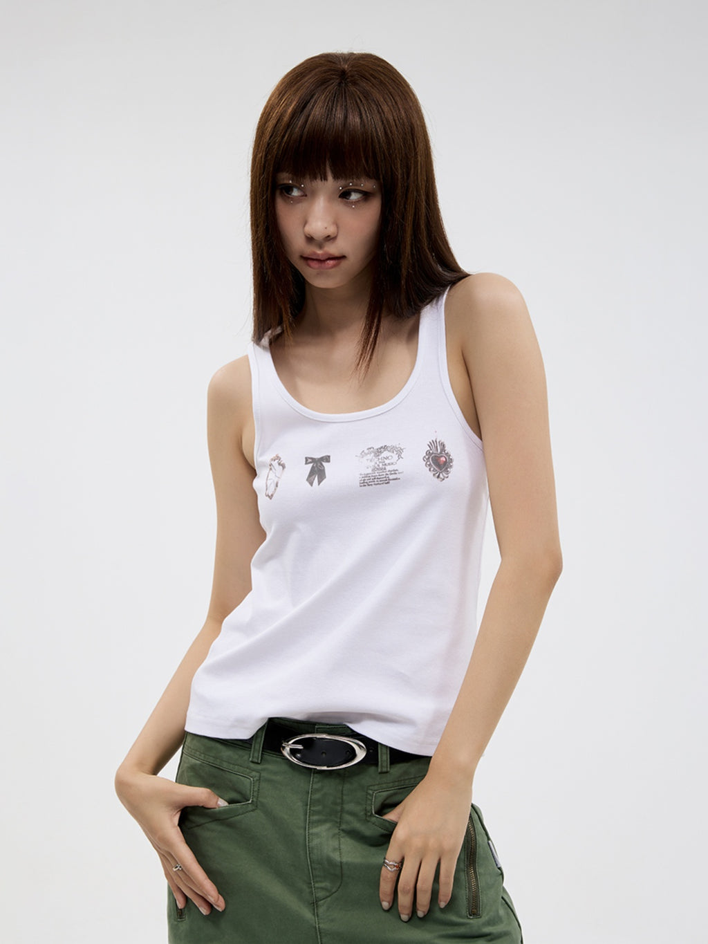 FUNKYFUN Pendant Element Print Vest