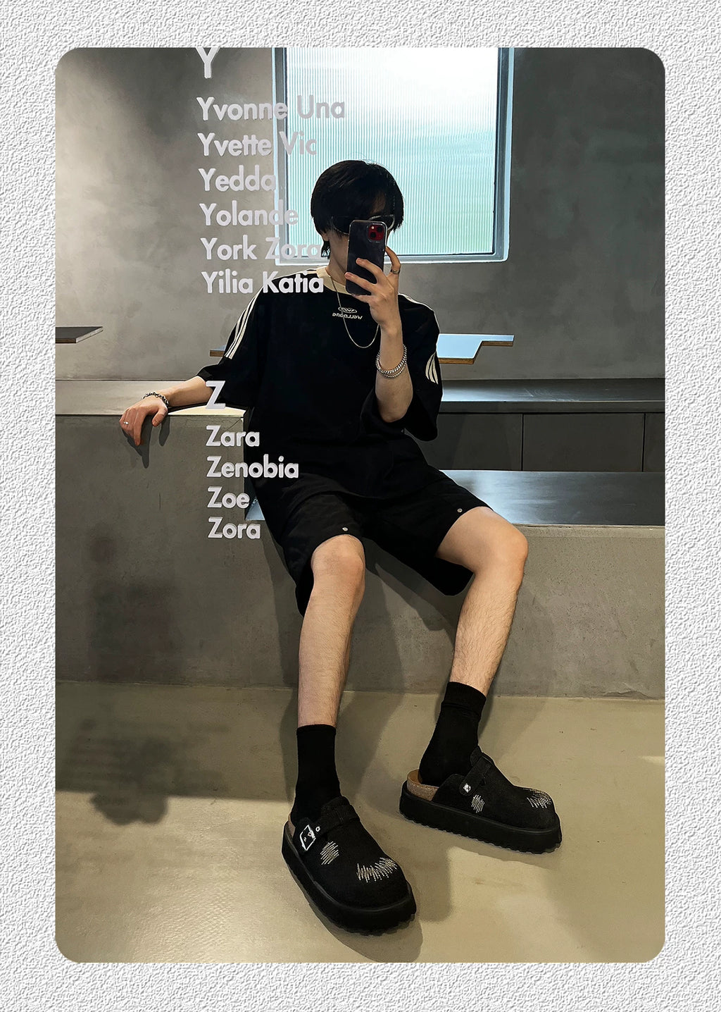 HANQIAORJI Denim Bag Head Platform Heightening Birkenstocks