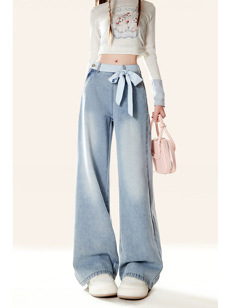 Zrsee Bow Strap Jeans