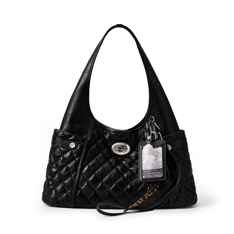 SmoSmos Large Capacity Rhombus Shoulder Underarm Bag