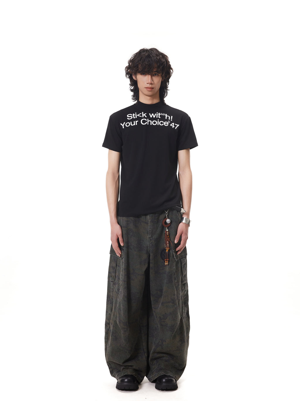 BTSG turtleneck front shoulder fit Slim Tee