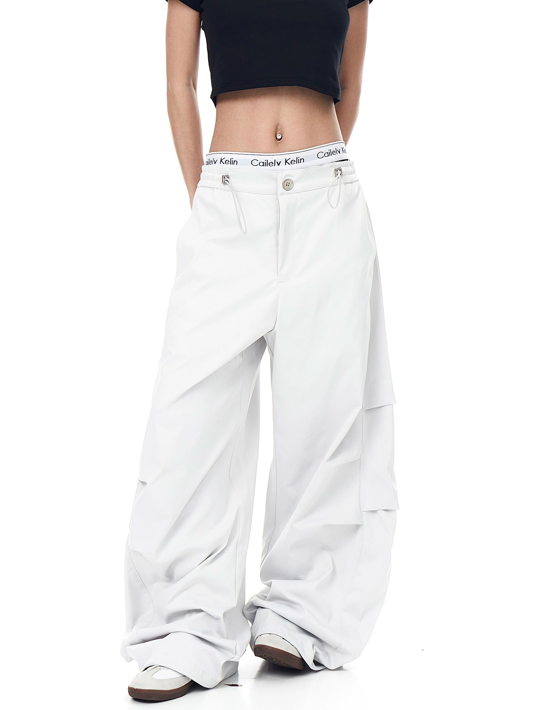 BLACKLISTS Pleated Quick-drying Tooling Narrow Scimitar Pants