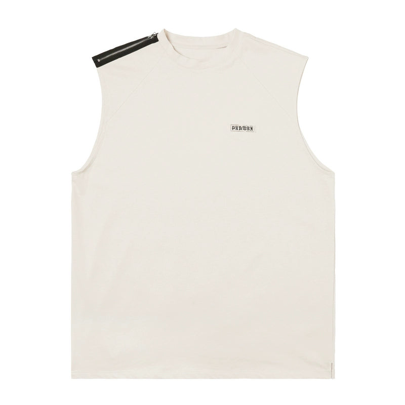 PANMAX Shoulder Zipper Sports Cotton Vest