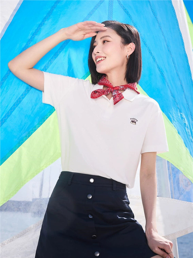 Giordano Small Embroidery Lapel Tee
