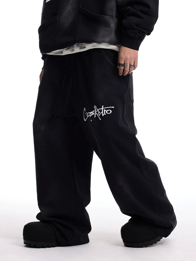 CoosRetro Washed, Distressed, Statement and Versatile Sweatpants