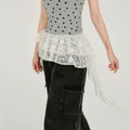Girlyhalo Vintage Beveled Edge Lace Versatile Butt Curtain