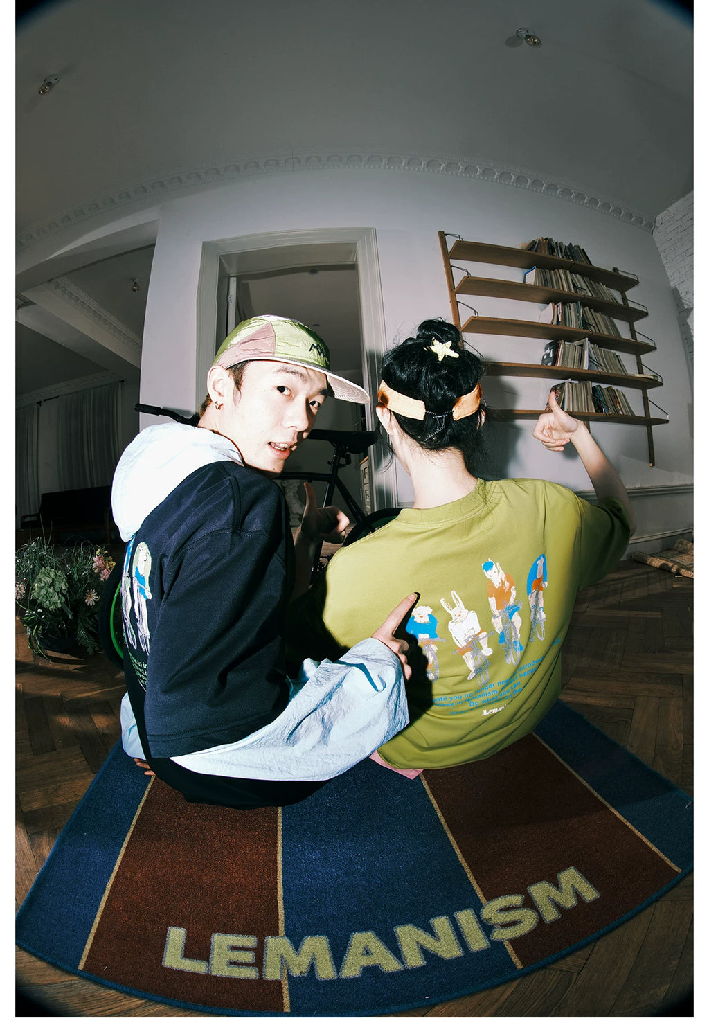 Lemanism Cartoon Embroidery Loose Tee