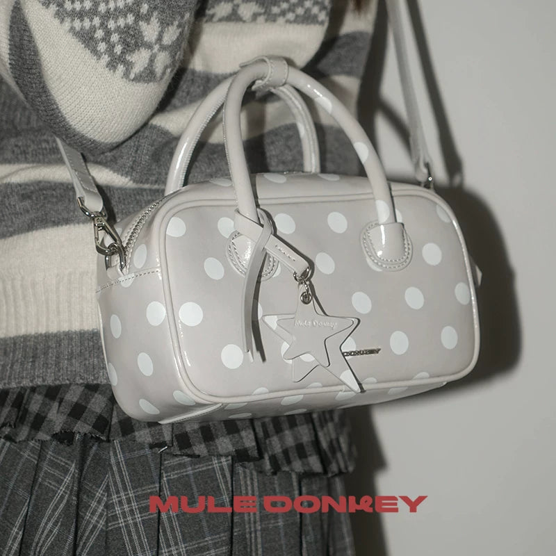 Mule Donkey Polka Dot Handbag Shoulder Bag