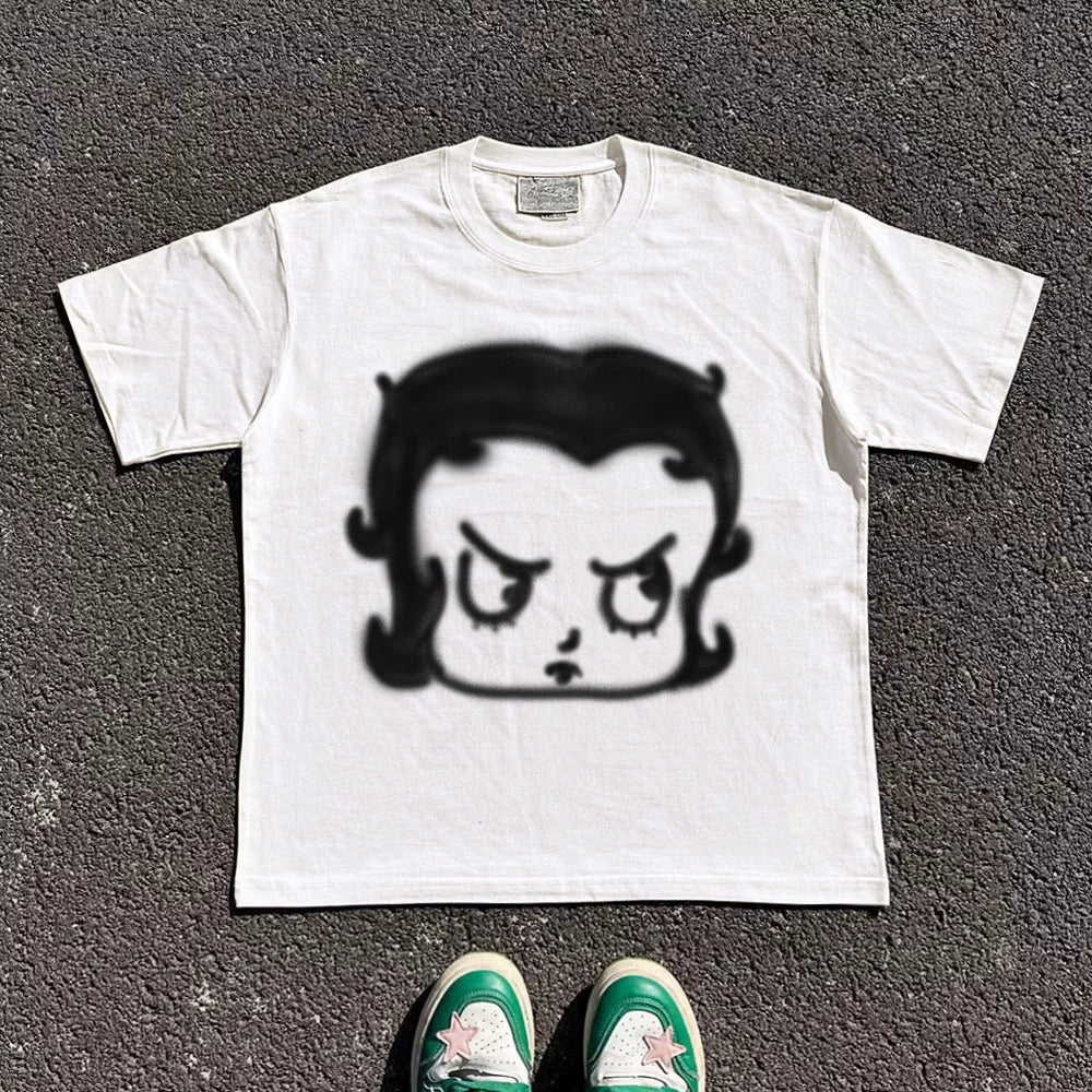 Wang Youbing Studio! Graffiti 220g 100% Cotton Tee