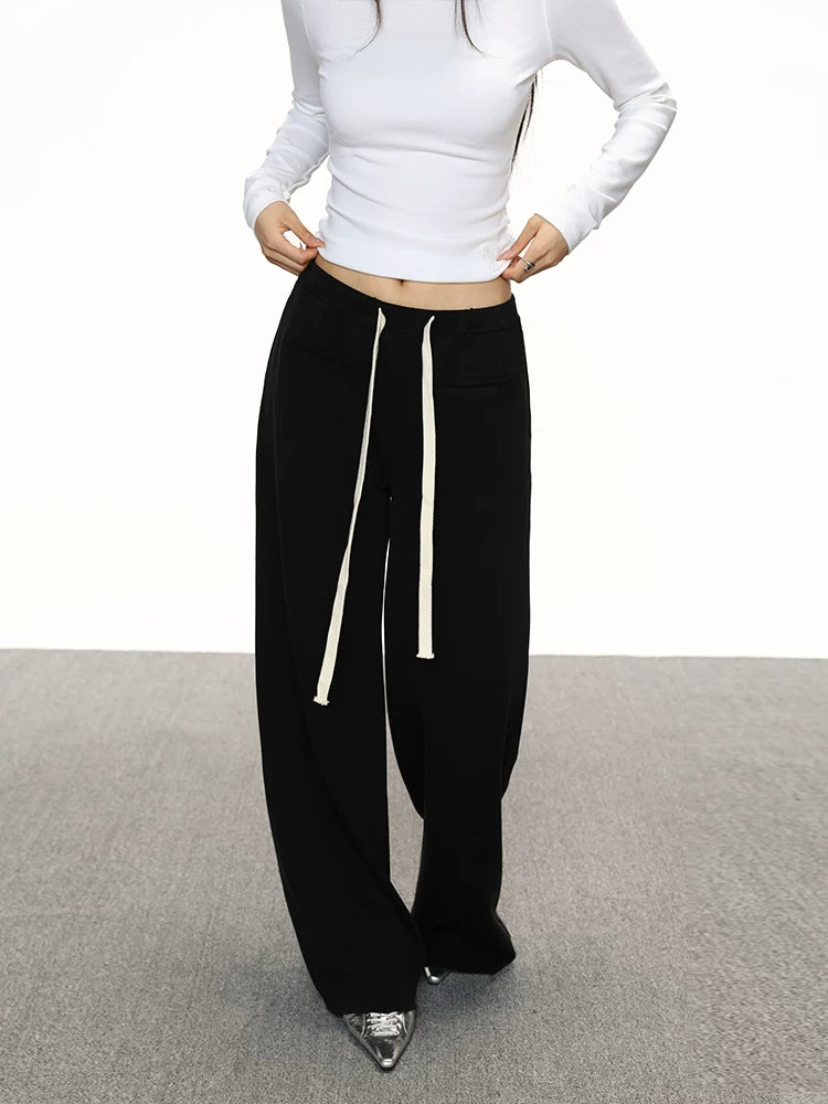 Cherry melody Vintage High Waist Wide Leg Casual Pants