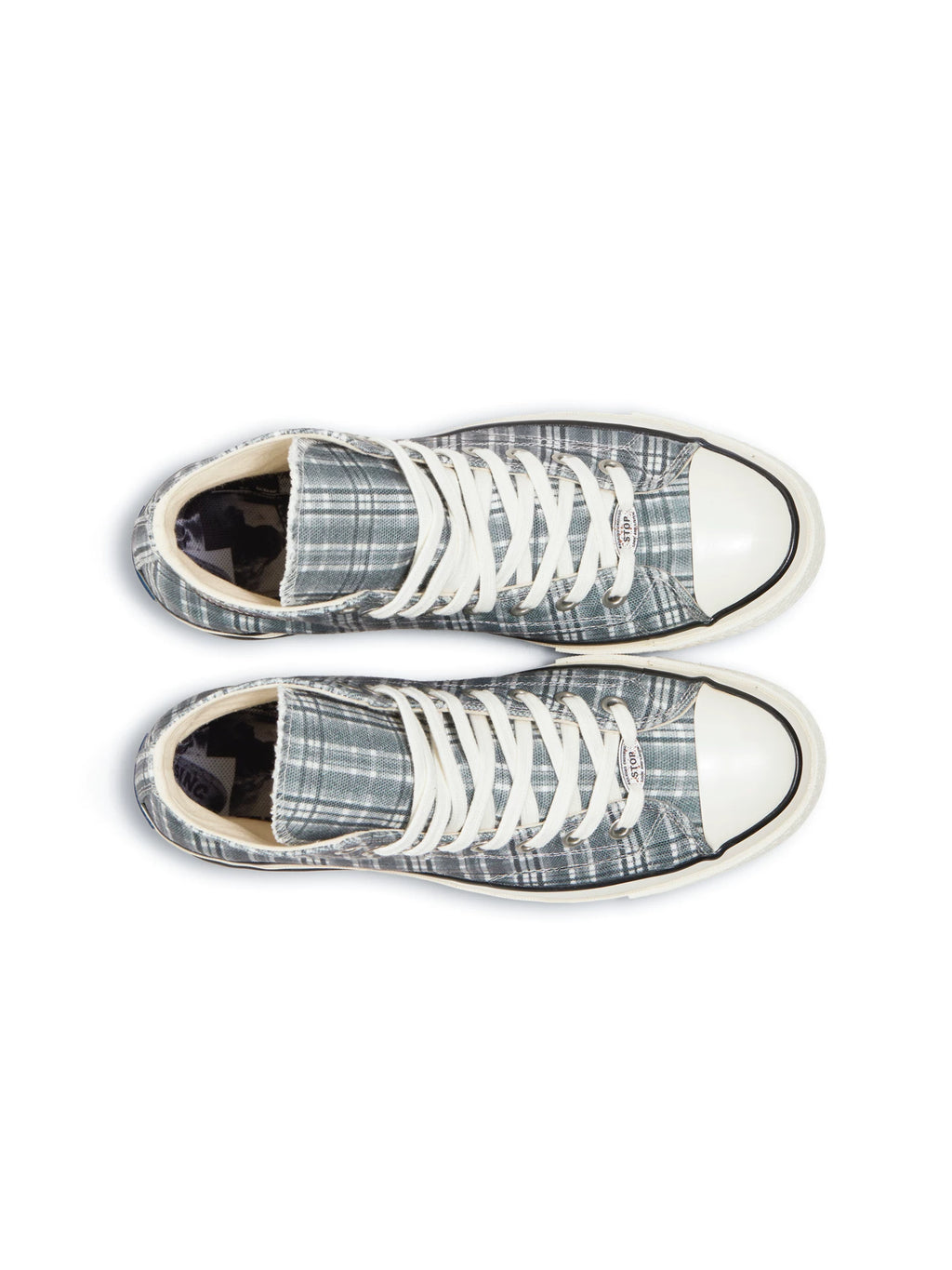 TREclub Checked Contrasting High-top Espadrilles
