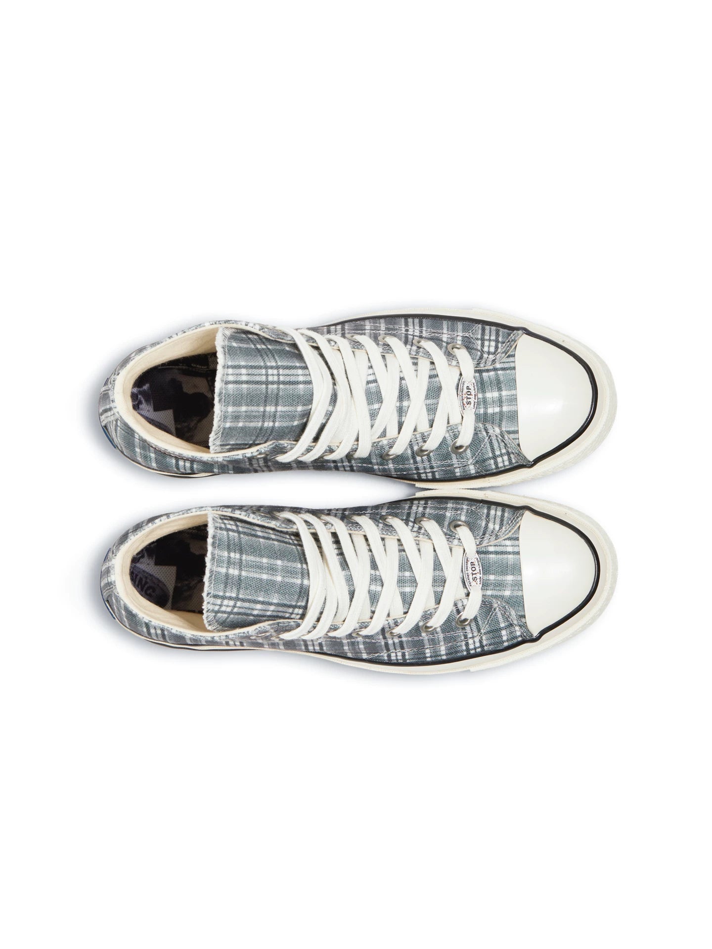 TREclub Checked Contrasting High-top Espadrilles